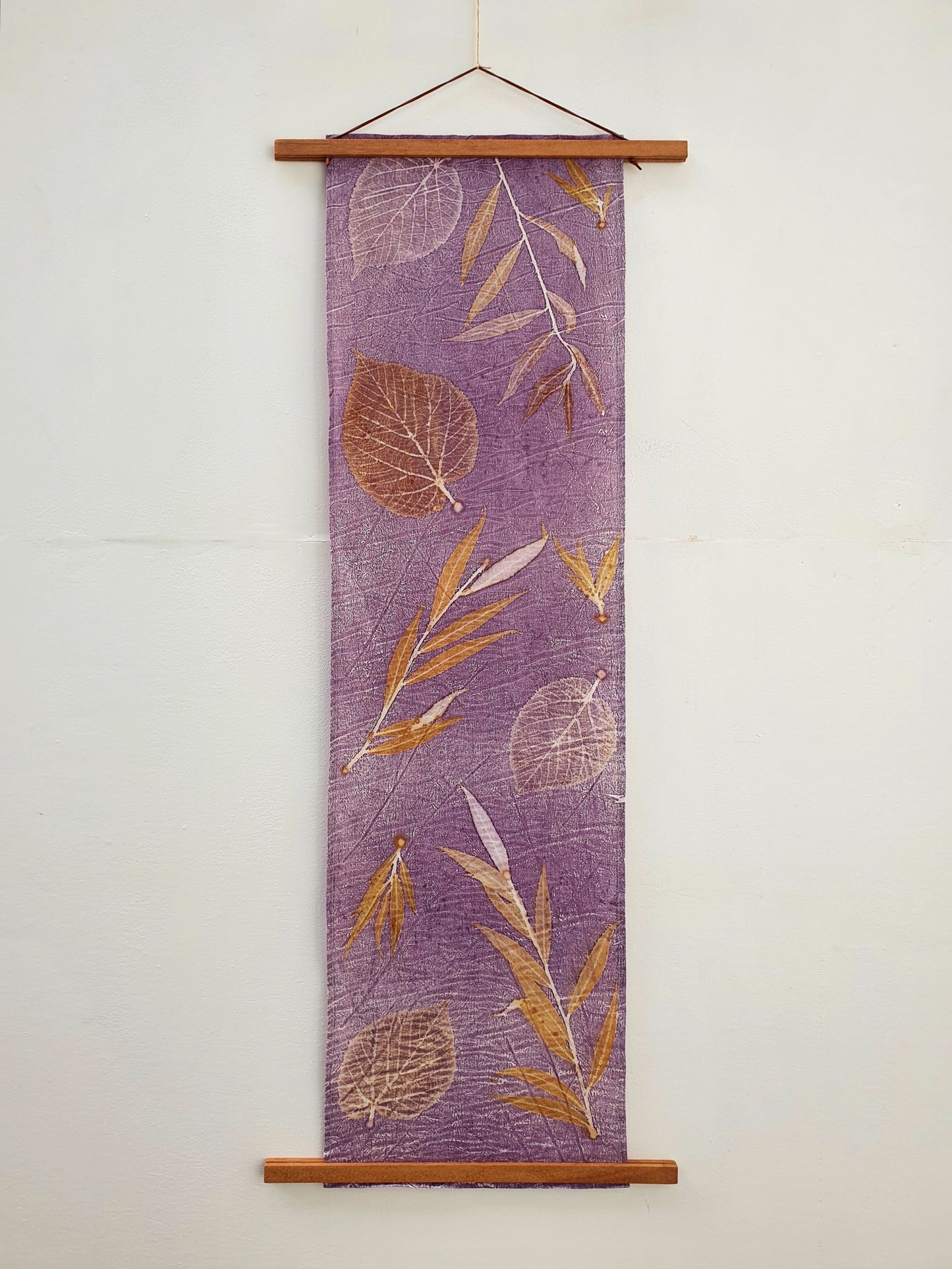 Repurposed Irish Linen Wall Hanging