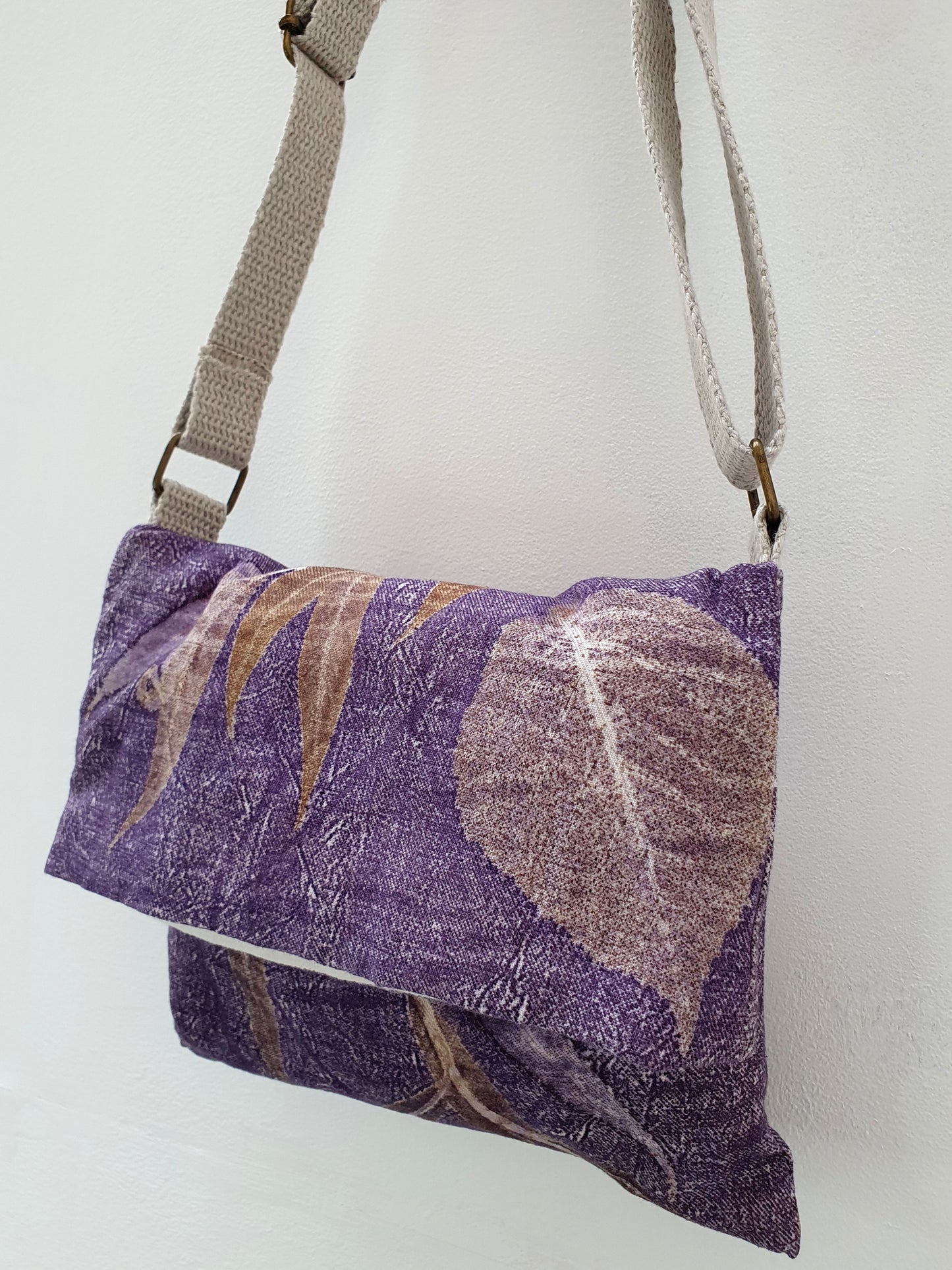 Plum Willow Eco Printed Linen Handbag