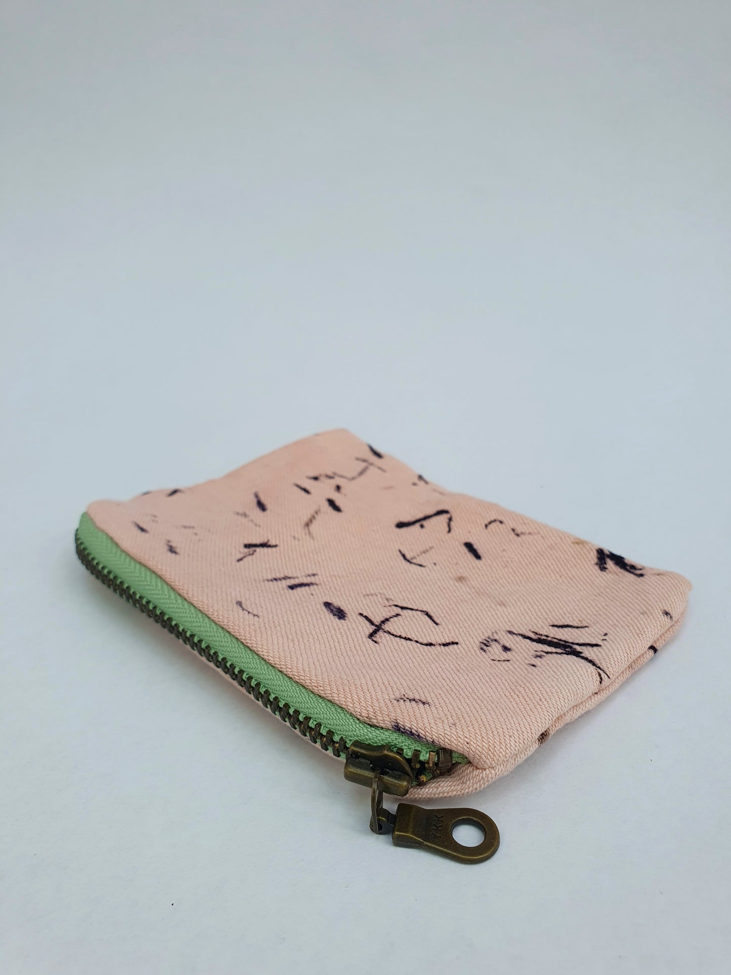 Pink and Purple Linen Purse