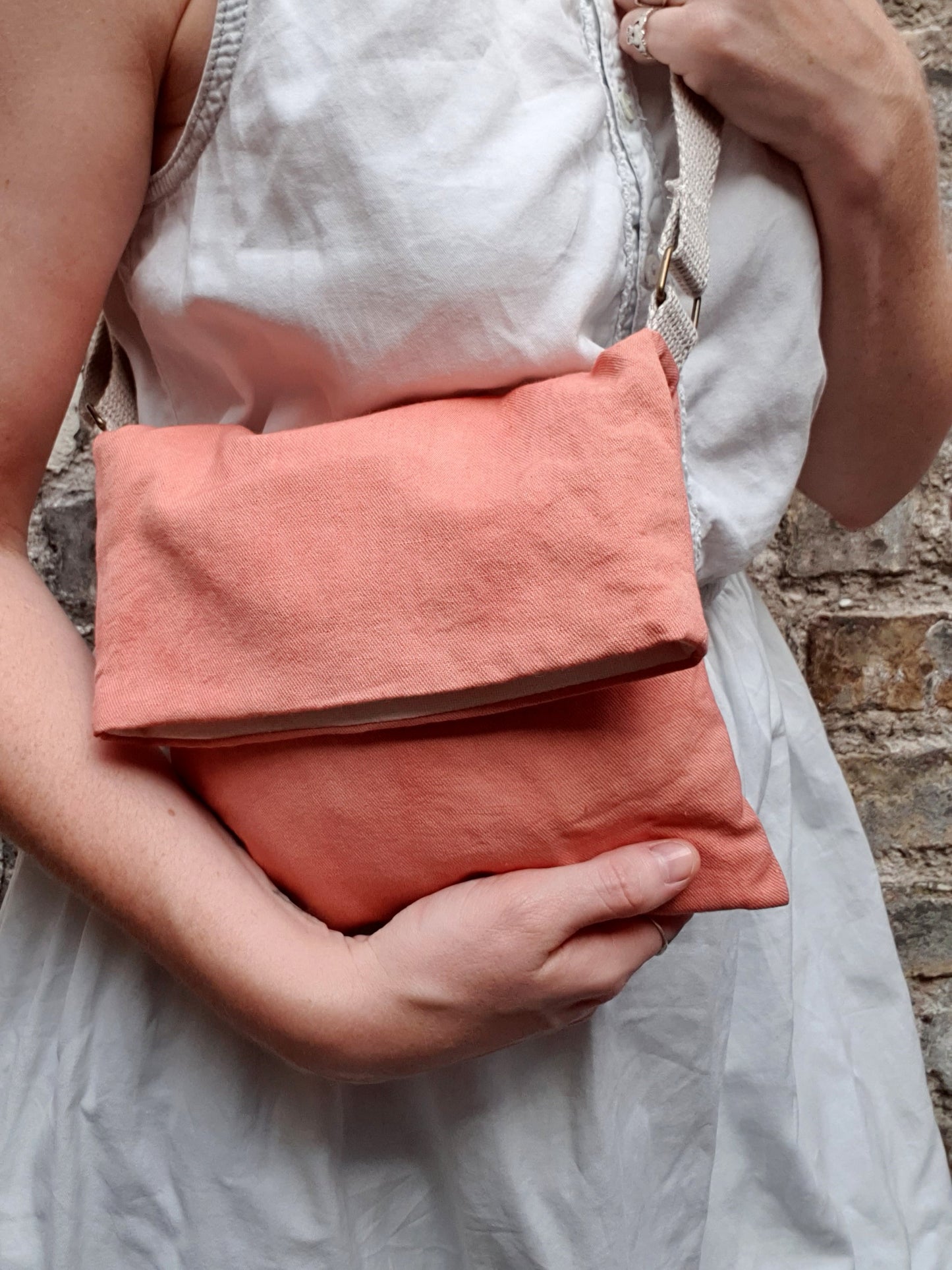 Terracotta Linen Handbag
