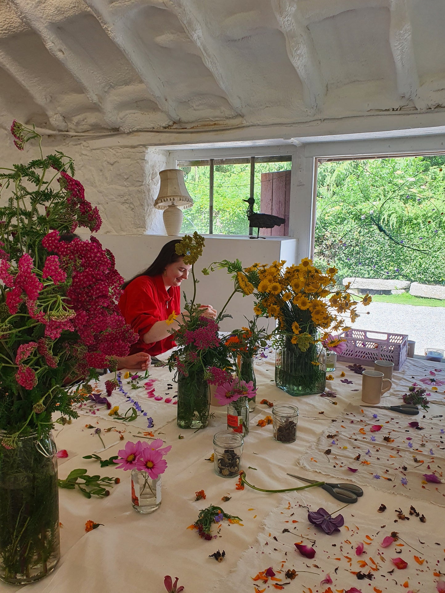 Eco Printing With Flowers in Knockrose Gardens