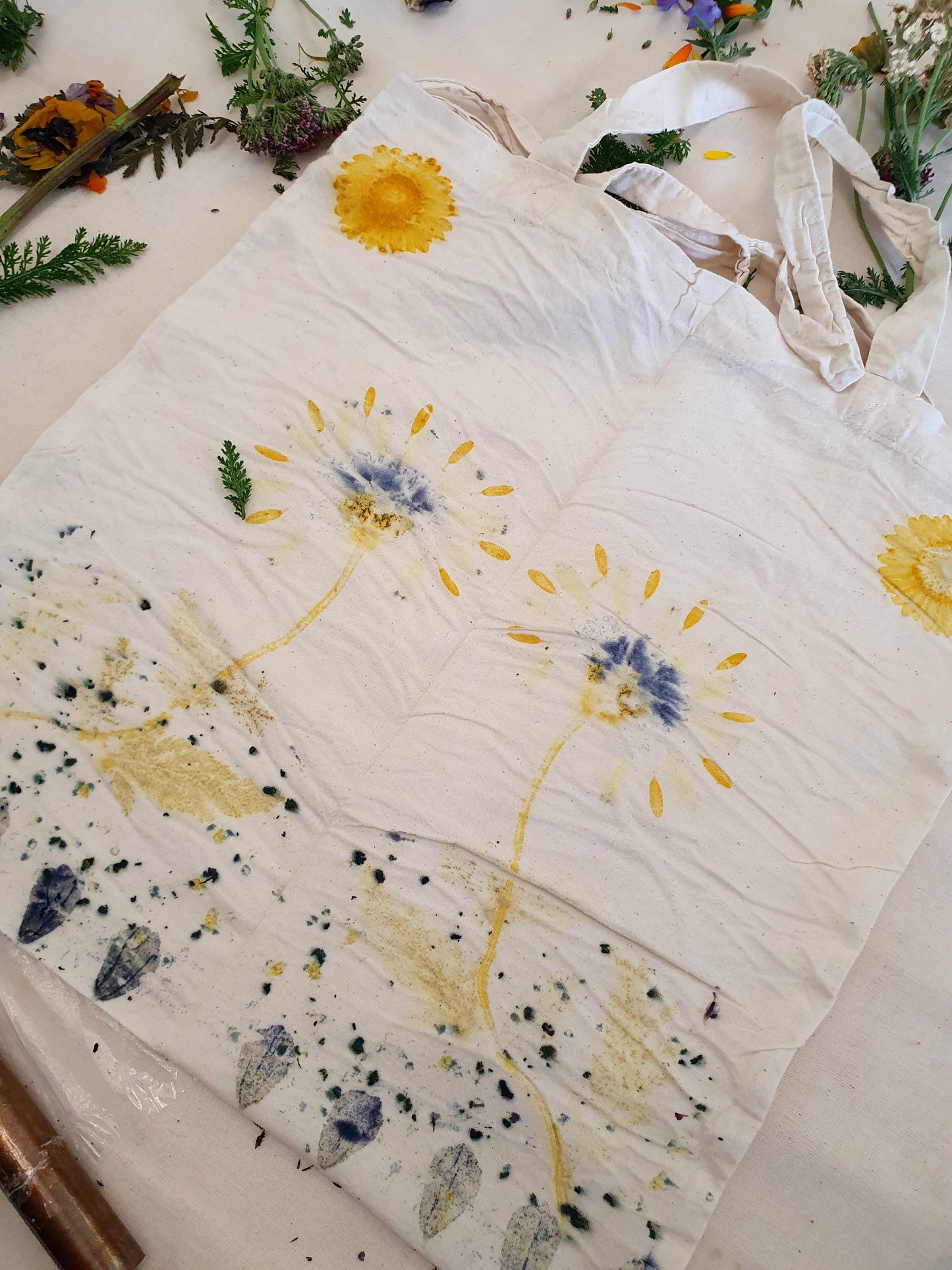 Eco Printing With Flowers in Knockrose Gardens