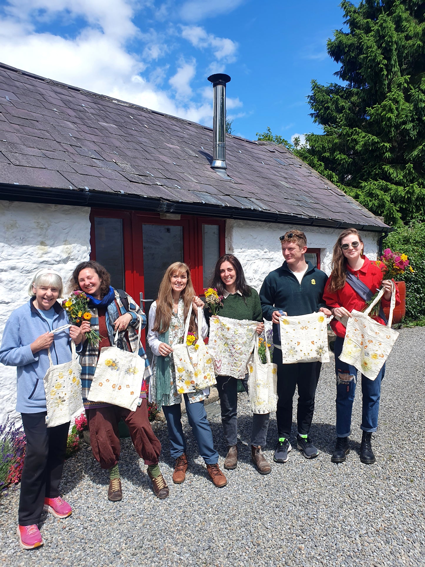 Eco Printing With Flowers in Knockrose Gardens