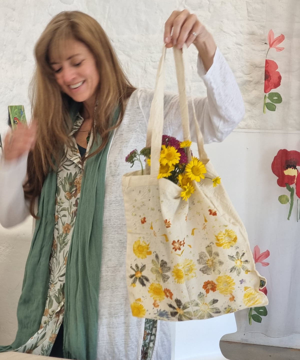 Eco Printing With Flowers in Knockrose Gardens