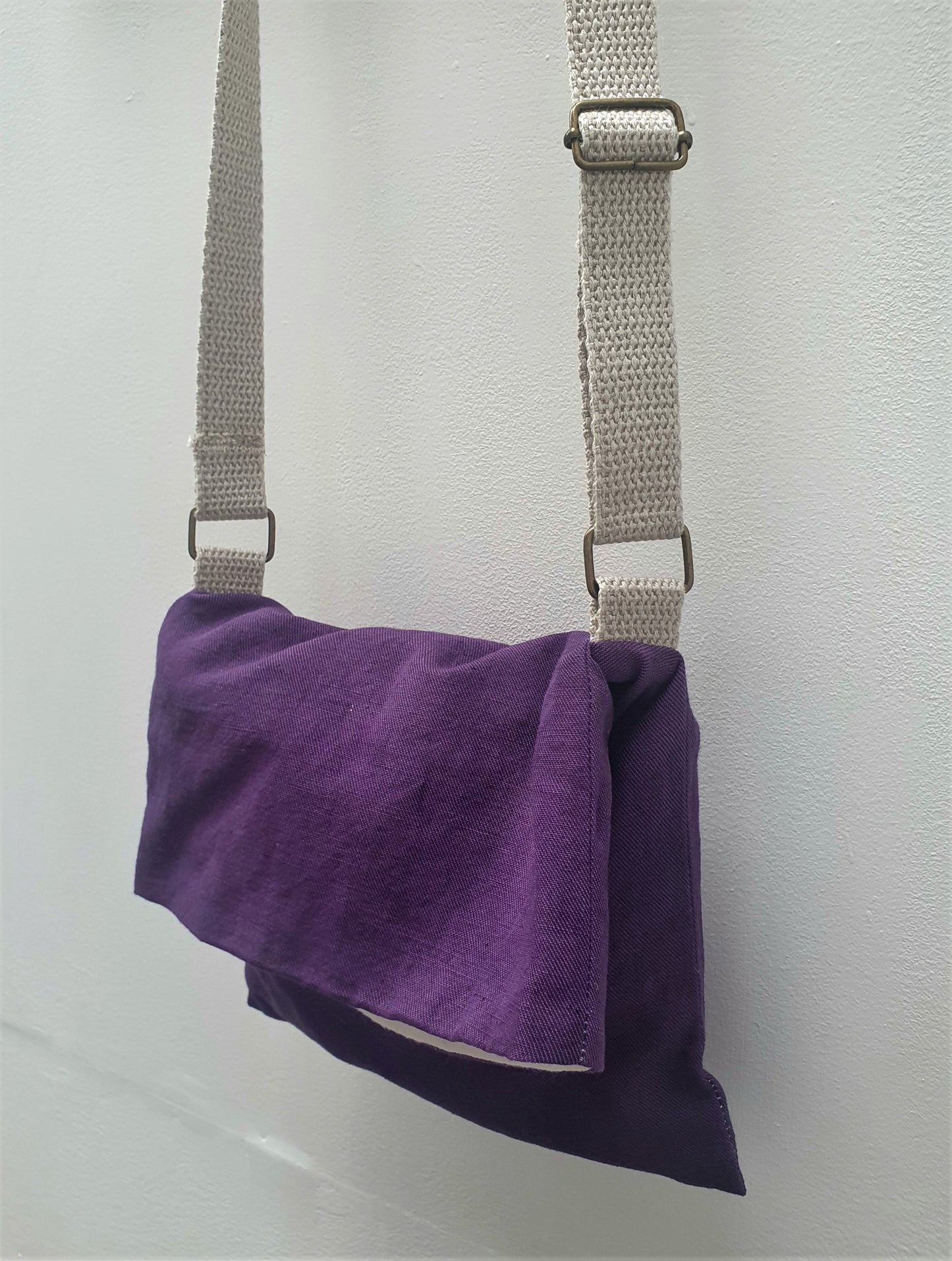 Plum Linen Handbag