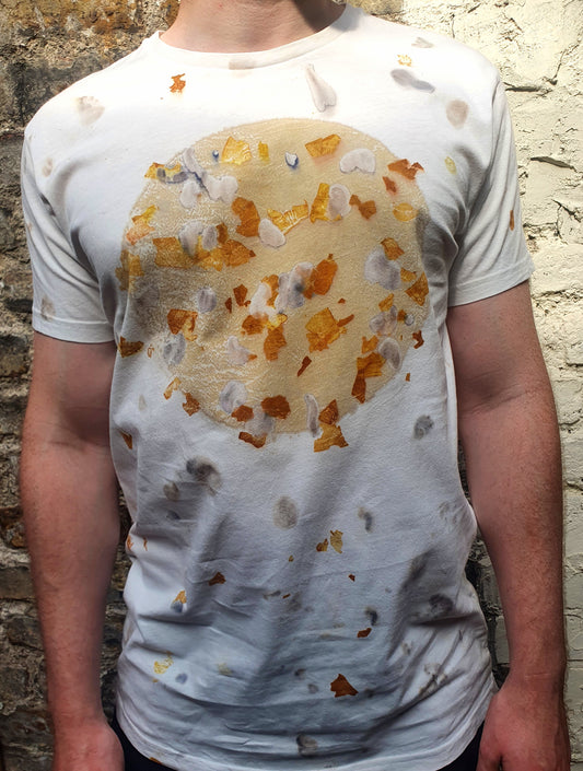 Botanical Burst Organic Cotton T-Shirt in Tan