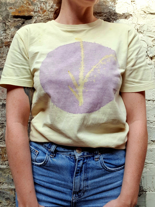 Weld Sphere Organic Cotton T-Shirt in Lemon and Plum