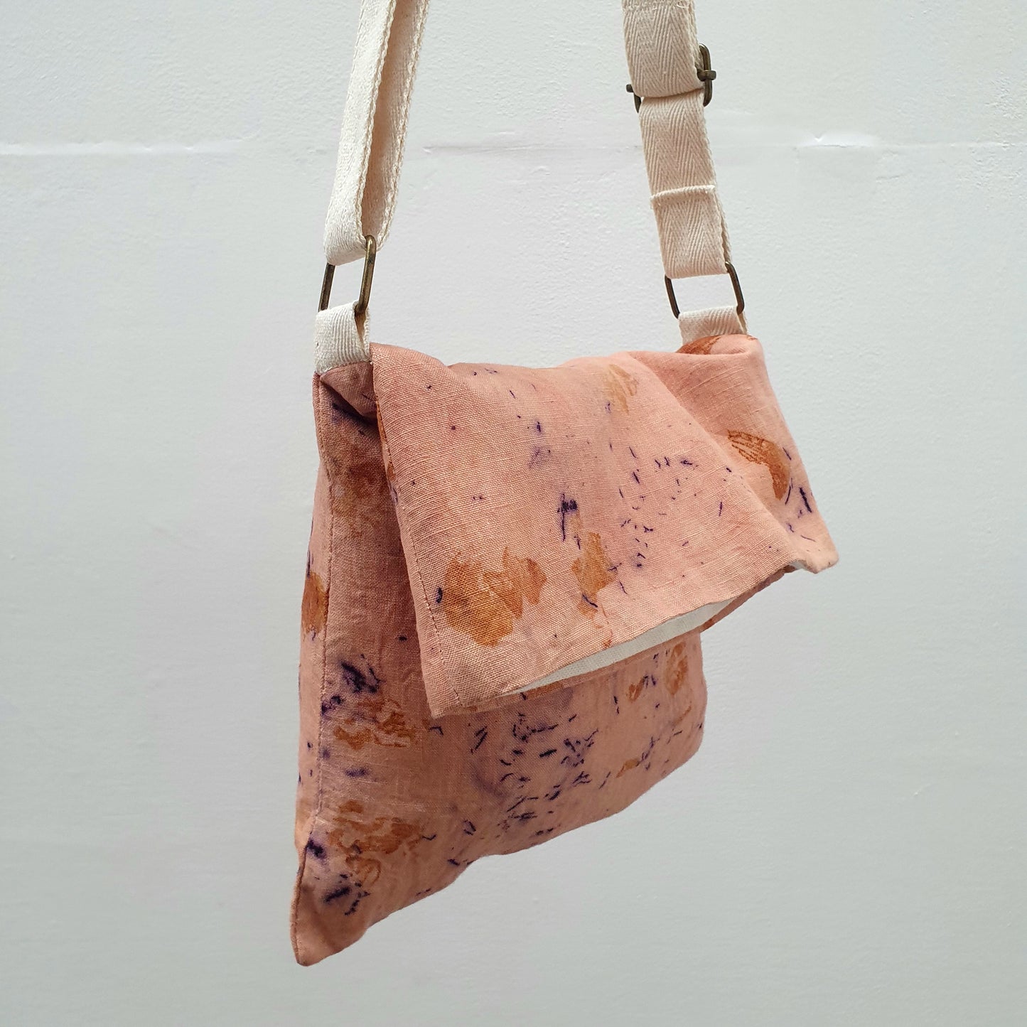 Irish Linen Handbag in Salmon